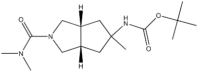 TERT-BUTYL ((3AR,5S,6AS)-2-(DIMETHYLCARBAMOYL)-5-METHYLOCTAHYDROCYCLOPENTA[C]PYRROL-5-YL)CARBAMATE,1627705-38-7,结构式
