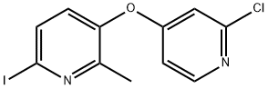 3-((2-chloropyridin-4-yl)oxy)-6-iodo-2-methylpyridine, 1628184-06-4, 结构式