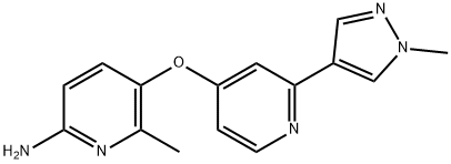1628184-09-7 6-methyl-5-((2-(1-methyl-1H-pyrazol-4-yl)pyridin-4-yl)oxy)pyridin-2-amine
