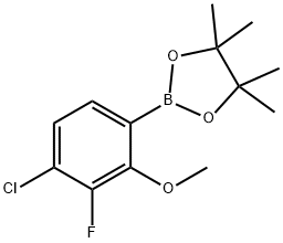 2-(4-CHLORO-3-FLUORO-2-METHOXYPHENYL)-4,4,5,5-TETRAMETHYL-1,3,2-DIOXABOROLANE Struktur
