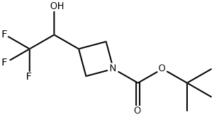 tert-butyl 3-(2,2,2-trifluoro-1-hydroxyethyl)azetidine-1-carboxylate, 1628733-94-7, 结构式