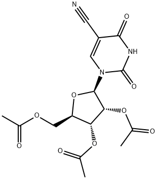 2',3',5'-Tri-O-acetyl-5-cyanouridine 结构式