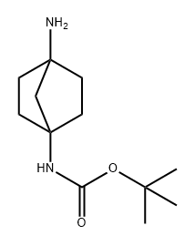 ((1R,4R)-4-アミノビシクロ[2.2.1]ヘプタン-1-イル)カルバミン酸tert-ブチル 化学構造式
