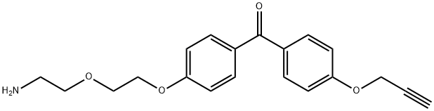 (4-(2-(2-Aminoethoxy)ethoxy)phenyl)(4-(prop-2-yn-1-yloxy)phenyl)methanone Struktur