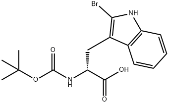 BOC-D-2-溴色氨酸, 163446-53-5, 结构式