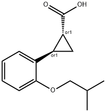 (1R,2R)-2-(2-isobutoxyphenyl)cyclopropanecarboxylic acid,1634659-50-9,结构式
