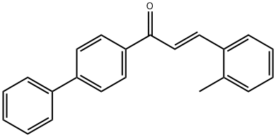 (2E)-1-{[1,1-biphenyl]-4-yl}-3-(2-methylphenyl)prop-2-en-1-one Struktur