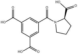 1,3-Benzenedicarboxylic acid,5-[[(2R)-2-carboxy-1-pyrrolidinyl]carbonyl]- Structure