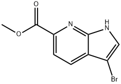 METHYL 3-BROMO-1H-PYRROLO[2,3-B]PYRIDINE-6-CARBOXYLATE Structure