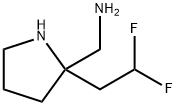 [2-(2,2-DIFLUOROETHYL)PYRROLIDIN-2-YL]METHANAMINE Structure