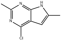 4-chloro-2,6-dimethyl-7H-pyrrolo[2,3-d]pyrimidine, 1638764-22-3, 结构式