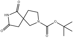 6,8-二氧-2,7-二氮杂螺[4.4]壬烷-2-羧酸叔丁酯, 1638768-37-2, 结构式