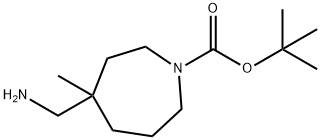 Tert-Butyl 4-(Aminomethyl)-4-Methylazepane-1-Carboxylate Struktur