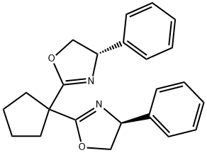 (4S,4'S)-2,2'-环亚戊基双[4,5-二氢-4-苯基噁唑,1639791-77-7,结构式
