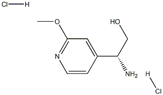 (R)-2-アミノ-2-(2-メトキシピリジン-4-イル)エタノール二塩酸塩 化学構造式