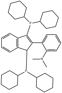 2-(2-N,N-二甲胺基)苯基-3-茚基二(二环己基膦), 1651150-93-4, 结构式