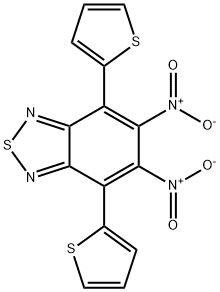 5,6-dinitro-4,7-bis(thiophen-2-yl)-2,1,3-benzothiadiazole Struktur