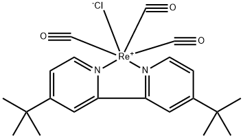 Chlorotricarbonyl(4,4'-di-t-butyl-2,2'-bipyridine)rhenium(I) Struktur