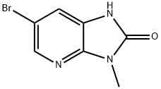 6-溴-3-甲基-1,3-二氢-2H-咪唑并[4,5-B]吡啶-2-酮,166047-16-1,结构式