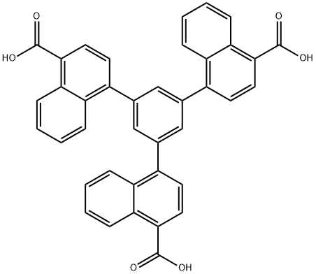 4,4',4''-(苯-1,3,5-三基)三(1-萘甲酸) 结构式