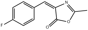 4-(4-fluorobenzylidene)-2-methyl-1,3-oxazol-5(4H)-one Struktur