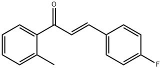 (2E)-3-(4-フルオロフェニル)-1-(2-メチルフェニル)プロプ-2-エン-1-オン 化学構造式