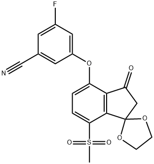 1672668-41-5 3-氟-5-(7'-(甲基磺酰基))-3'-氧代-2',3'-二氢螺[[1,3]二氧戊环-2,1'-茚]-4'-基氧基)苄腈