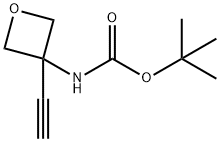 tert-butyl N-(3-ethynyloxetan-3-yl)carbamate, 1678527-98-4, 结构式