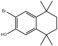 3-溴-5,5,8,8-四甲基-5,6,7,8-四氢萘-2-酚 结构式