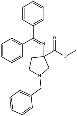 methyl 1-benzyl-3-(diphenylmethyleneamino)pyrrolidine-3-carboxylate,168210-66-0,结构式