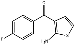 2-氨基-3-(4-氟苄唑)噻吩 结构式