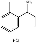 7-甲基-2,3-二氢-1H-茚-1-胺盐酸盐 结构式
