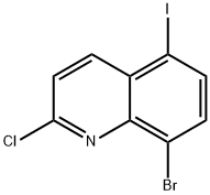 8-bromo-2-chloro-5-iodoquinoline 化学構造式