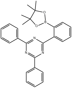 1,3,5-Triazine, 2,4-diphenyl-6-[2-(4,4,5,5-tetramethyl-1,3,2-dioxaborolan-2-yl)phenyl] Structure