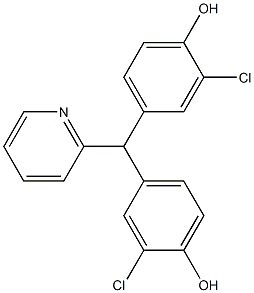 Phenol,4,4'-(2-pyridinylmethylene)bis[2-chloro- Structure