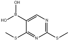 2,4-Bis(methylsulfanyl)pyrimidine-5-boronic acid Structure