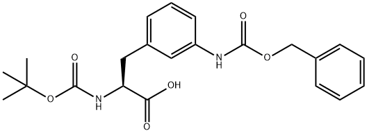 N-[(1,1-dimethylethoxy)carbonyl]-3-[[(phenylmethoxy)carbonyl]amino]- L-Phenylalanine Structure
