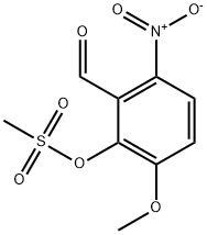 2-formyl-6-methoxy-3-nitrophenyl methanesulfonate Structure