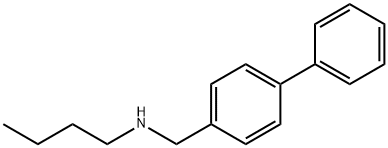 ({[1,1'-ビフェニル]-4-イル}メチル)(ブチル)アミン 化学構造式