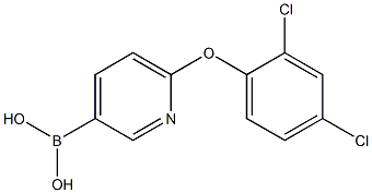 (6-(2,4-dichlorophenoxy)pyridin-3-yl)boronic acid,1701421-16-0,结构式