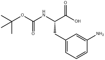 3-amino-N-[(1,1-dimethylethoxy)carbonyl]- L-Phenylalanine Struktur