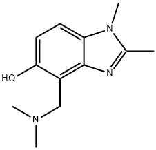4-[(Dimethylamino)methyl]-1,2-dimethyl-1H-benzimidazol-5-ol, 1702796-54-0, 结构式