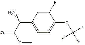 METHYL(2R)-2-AMINO-2-[3-FLUORO-4-(TRIFLUOROMETHOXY)PHENYL]ACETATE Structure