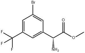 METHYL(2R)-2-AMINO-2-[3-BROMO-5-(TRIFLUOROMETHYL)PHENYL]ACETATE Structure