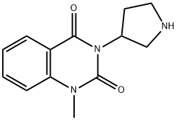 2,4(1H,3H)-QUINAZOLINEDIONE, 1-METHYL-3-(3-PYRROLIDINYL)-,1708288-38-3,结构式