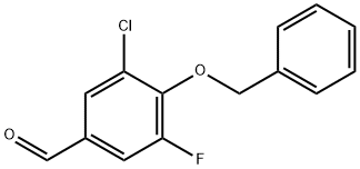 4-(苄氧基)-3-氯-5-氟苯甲醛, 1709785-15-8, 结构式