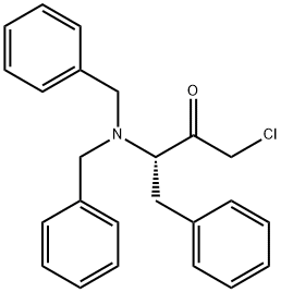 (3S)-3-dibenzylamino-1-chloro-2-oxo-4-phenylbutane 结构式