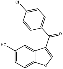 (4-chlorophenyl)(5-hydroxy-1-benzofuran-3-yl)methanone Structure