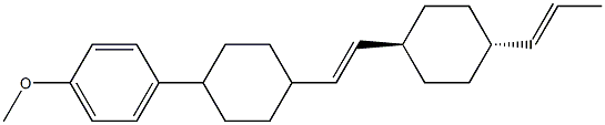 Benzene,1-methoxy-4-[trans-4-[(1E)-2-[trans-4-(1E)-1-propen-1-ylcyclohexyl]ethenyl]cyclohexyl]-, 174079-92-6, 结构式