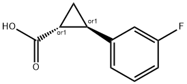 REL-(1R,2R)-2-(3-氟苯基)环丙烷-1-羧酸, 175168-72-6, 结构式